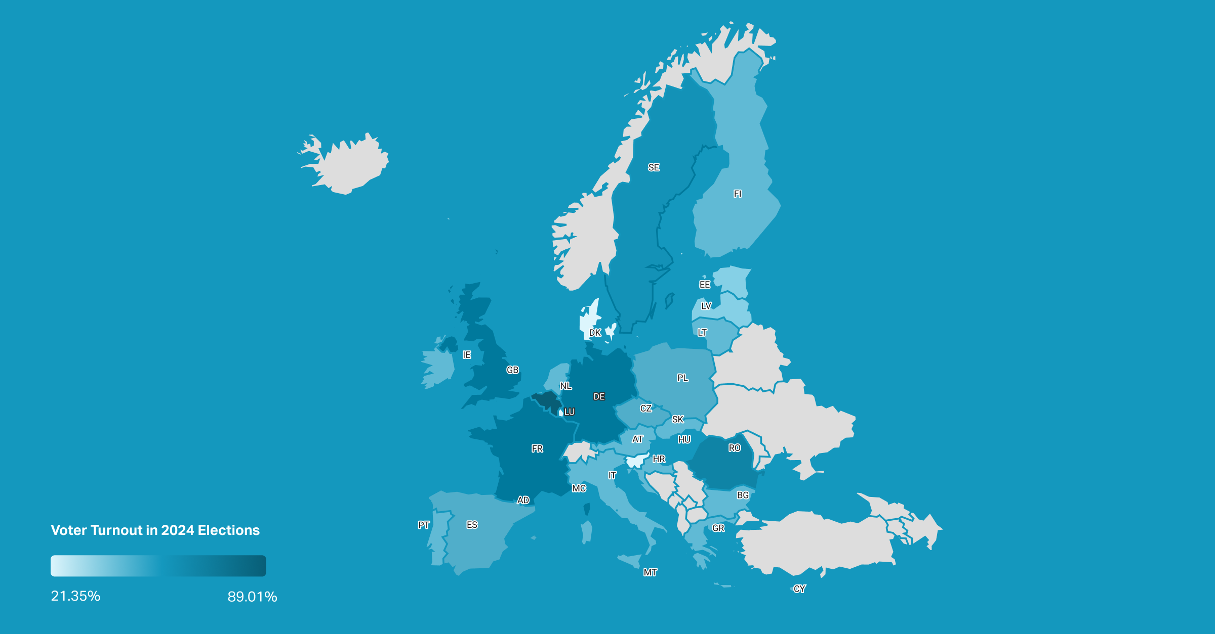 Voter Turnout in 2024 EU Elections
