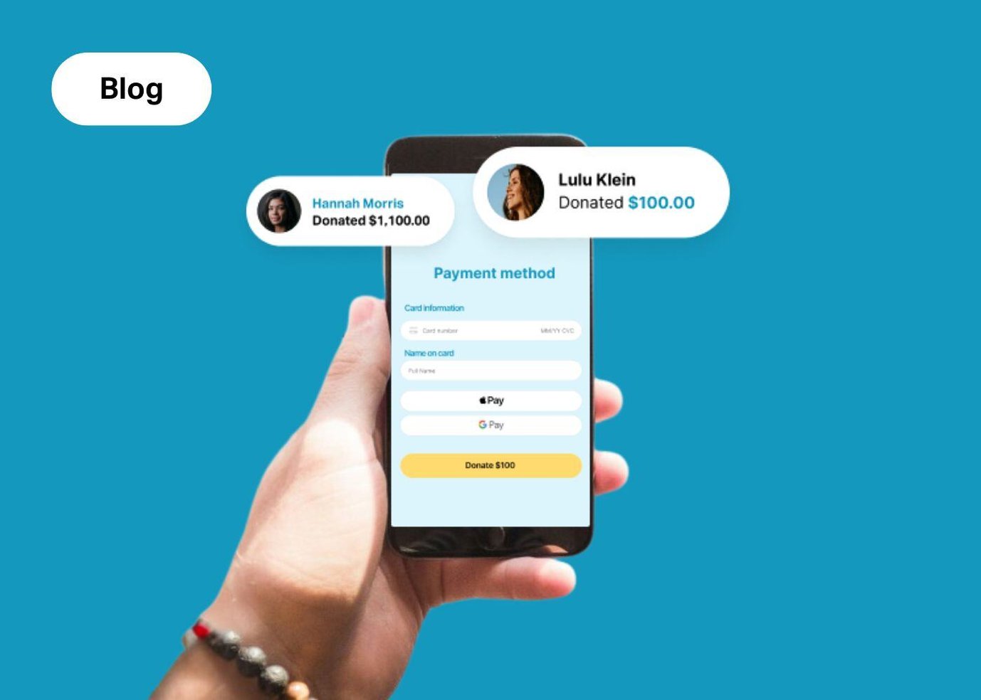 Picture of a text-to-give donation campaign.