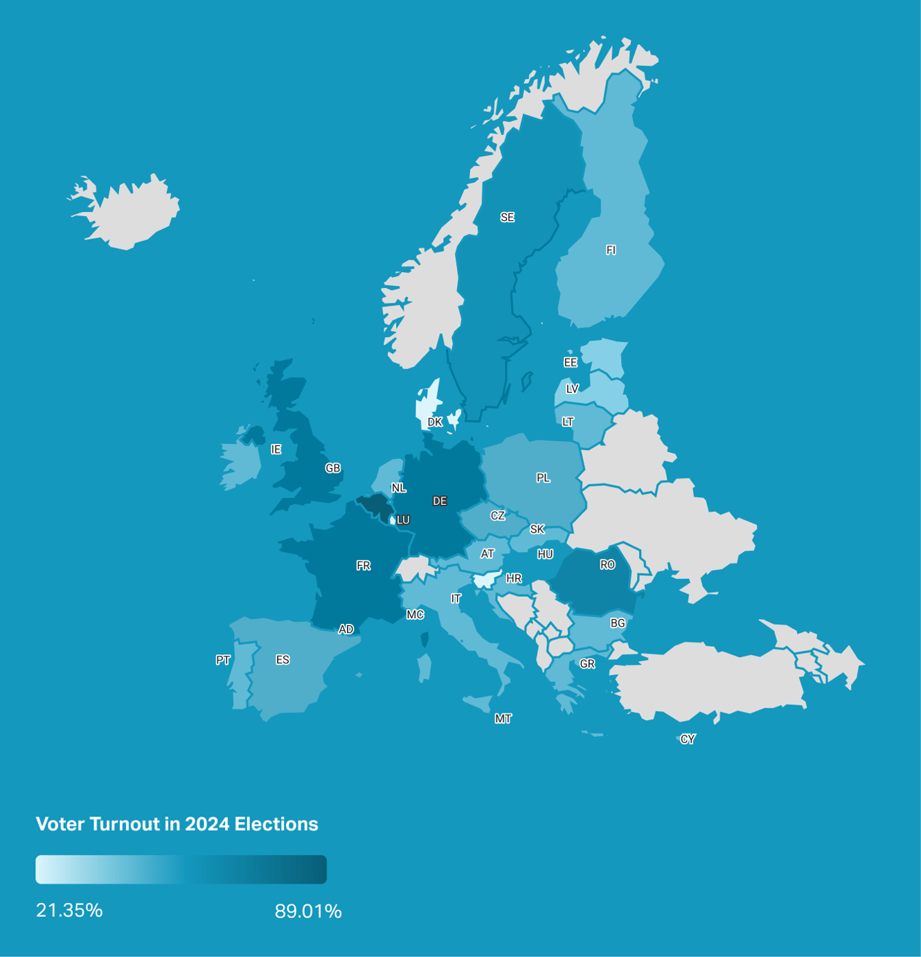 Voter Turnout in 2024 EU Elections